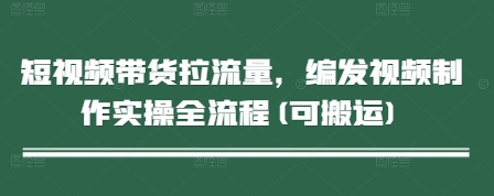 短视频带货拉流量，编发视频制作实操全流程(可搬运)网赚项目-副业赚钱-互联网创业-资源整合小白搞钱网,分享免费网赚项目,网创资源,视频教程,网络资源的休闲小站