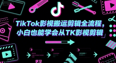 TikTok影视搬运剪辑全流程，小白也能学会从TK影视剪辑网赚项目-副业赚钱-互联网创业-资源整合小白搞钱网,分享免费网赚项目,网创资源,视频教程,网络资源的休闲小站