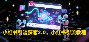 小红书引流获客2.0，小红书引流教程网赚项目-副业赚钱-互联网创业-资源整合小白搞钱网,分享免费网赚项目,网创资源,视频教程,网络资源的休闲小站